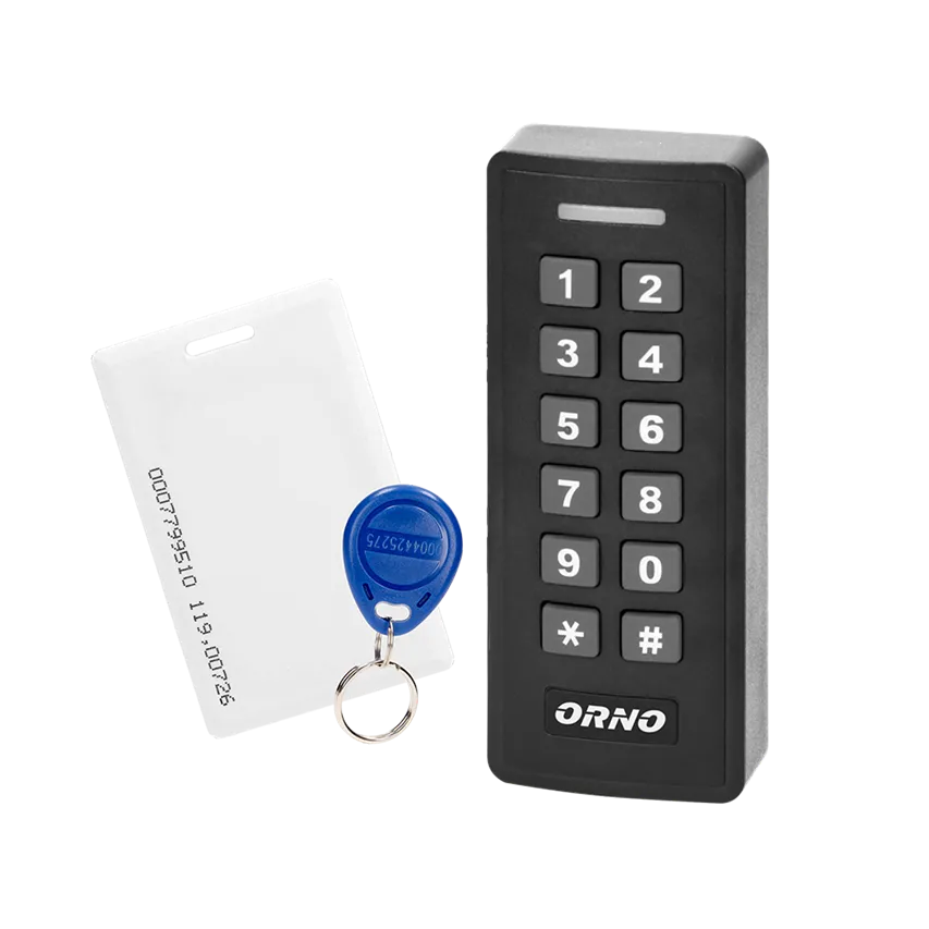 Codeschloss mit Proximity-Karte und Schlüsselanhängerleser, IP20 , anthrazit, Gästefunktion Orno