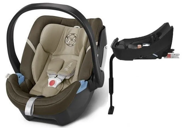 Cybex Aton 4 Autositz 0-13kg + Basis 2-fix Olive Khaki