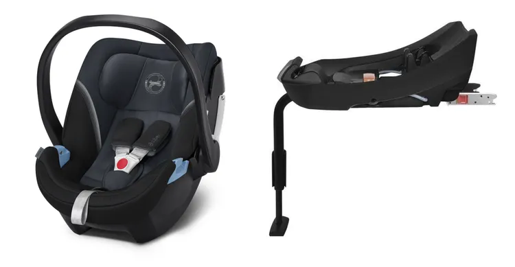 Cybex Aton 5 Autositz 0-13kg + Basis 2-fix Set 2in1 Granit Schwarz