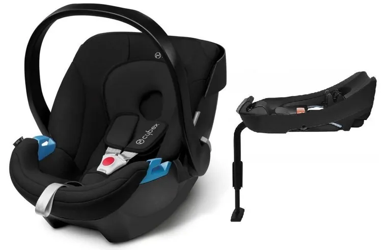 Cybex Aton Autositz 0-13 kg Pure Black + Cybex Base 2 für Aton Autositze