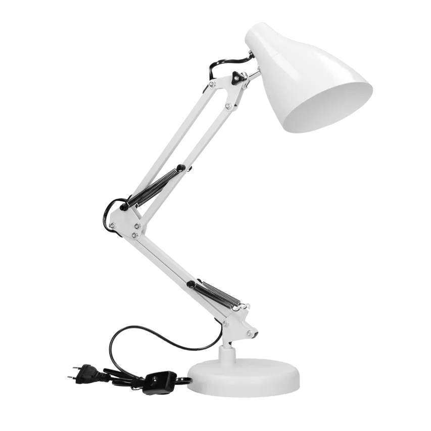 DIAN E27 weiß Zeichnung Schreibtischlampe