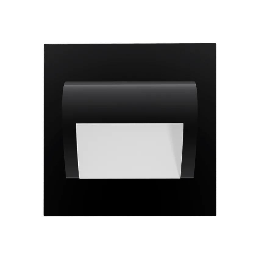 DRACO LED NEW 1,5W Treppeneinbauleuchte, 12VDC, 30lm, 6000K, schwarz, innovative Montage Orno
