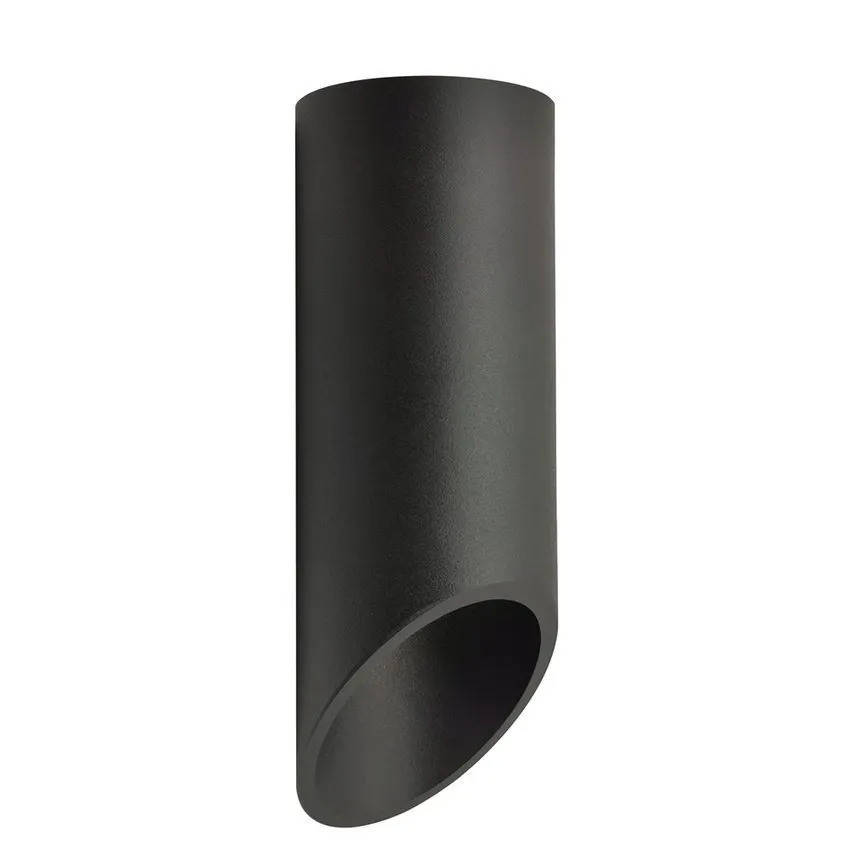 Deckenanbauleuchte GU10 Rundrohr schwarz 16cm