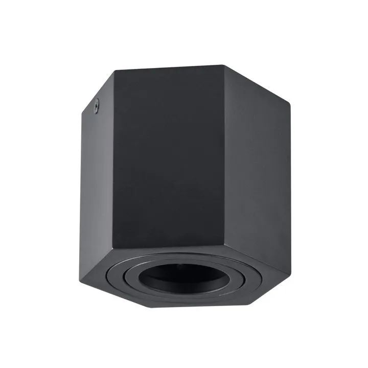 Deckenanbauleuchte Sechseck GU10 beweglich schwarz achteckig