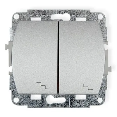 Doppelter Treppenhausschaltmechanismus silber 7WP-33