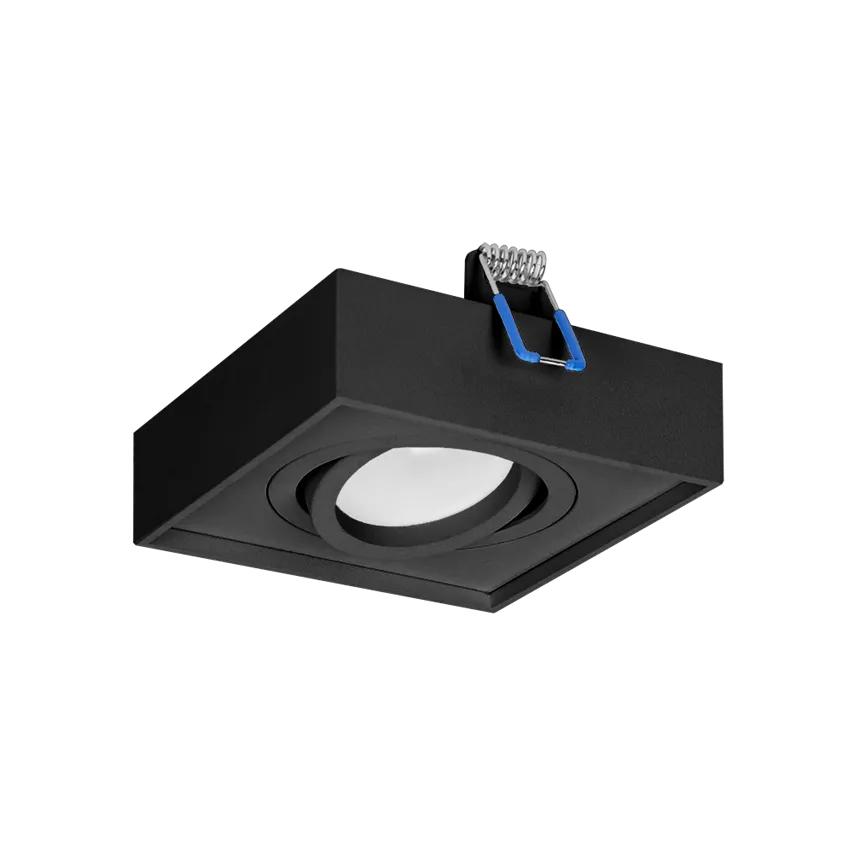 Einbaustrahler, verstellbar, quadratisch, schwarz SORMUS S MR16/GU10 max 50W Orno