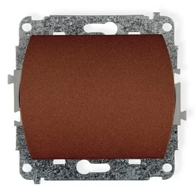 Einpoliger NO-Schalter (eine Taste, ohne Piktogramm) braun 9WP-4.1