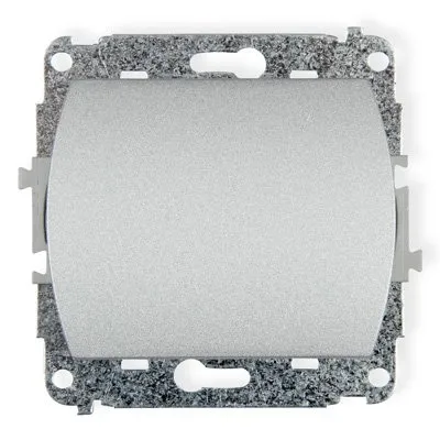 Einpoliger NO-Schalter (eine Taste, ohne Piktogramm) silber 7WP-4.1