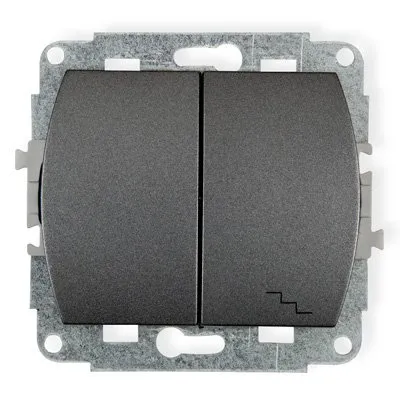 Einpoliger und Treppenhaus-Schaltmechanismus graphit 11WP-10