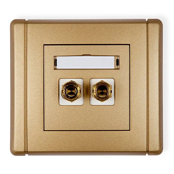 Einzelne Lautsprechersteckdose (vergoldet, 4 mm2, zum Löten) gold 8FGG-3