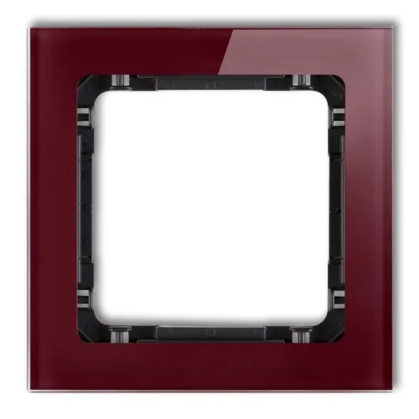 Einzelner Universalrahmen - Glasoptik (Rahmen: dunkelrot ; Boden: schwarz) dunkelrot 14-12-DRS-1