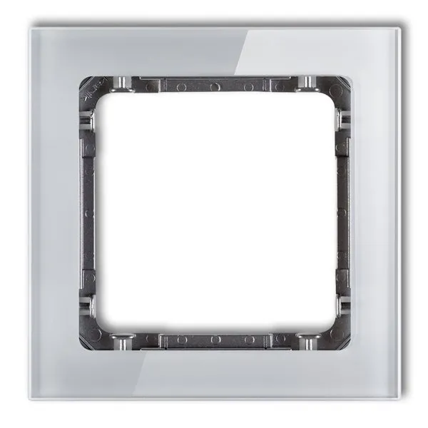 Einzelner Universalrahmen - Glasoptik (Rahmen: grau; Boden: Graphit) grau 15-11-DRS-1