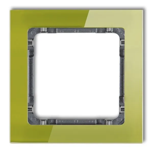 Einzelner Universalrahmen - Glasoptik (grüner Rahmen; Graphit-Boden ) grün 2-11-DRS-1