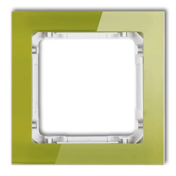 Einzelner Universalrahmen - Glasoptik (grüner Rahmen; weißer Boden) grün 2-0-DRS-1