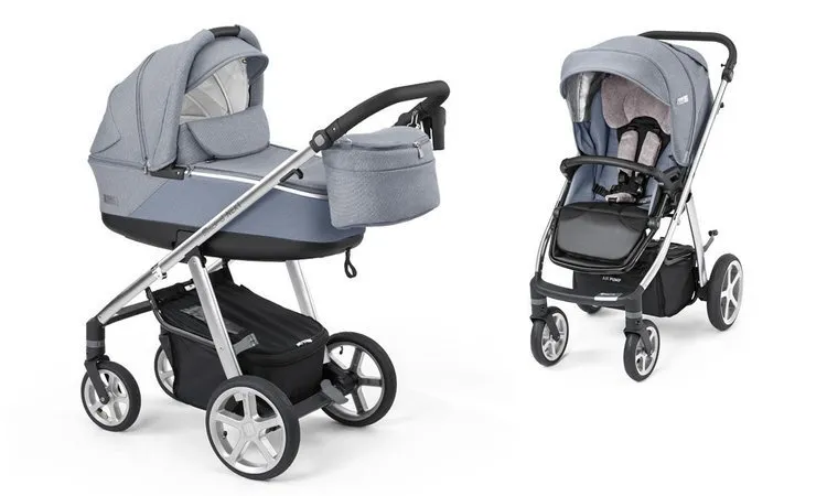 Espiro Next Deep Sleeper Kinderwagen Silber Gel Räder 2020 - 302 Charme