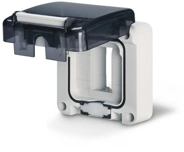 Frontplatte für die Steckdose 1-Modul M95, IP66, grau, SCAME PROTECTA 137.001