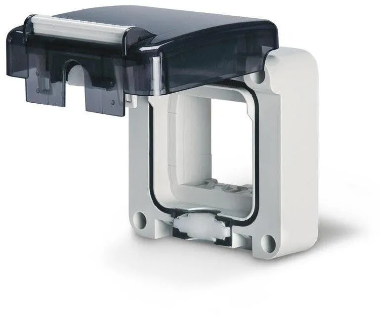 Frontplatte für die Steckdose 2-Modul M95, IP66, grau, SCAME PROTECTA 137.002