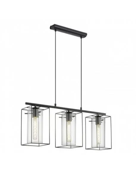 Hängelampe LONCINO schwarz 3x E27 60W 49496 EGLO