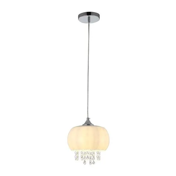 Hängeleuchte Deckenleuchte Glamourlampe 1xE14 weiß modern rund Milagro NOVA ML3845