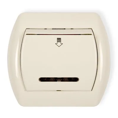 Hotelschalter beige IP20, 16A, 230V~  50Hz (Serie/Kategorie: TREND) 1SH-1