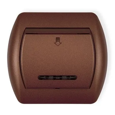 Hotelschalter braun IP20, 16A, 230V~  50Hz (Serie/Kategorie: TREND) 4SH-1