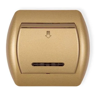Hotelschalter gold metallic IP20, 16A, 230V~  50Hz (Serie/Kategorie: TREND) 8SH-1
