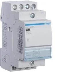 Installationsschütze 25A 1 Öffner + 3 Schließer 24 V brummfrei Hager ESD428S