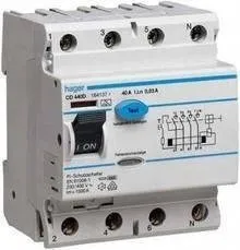 Isolationstrennschalter mit Hilfskontakt mit 2 Geschwindigkeiten 40A SA240 Hager