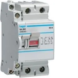 Isolationstrennschalter mit Hilfskontakt mit 2 Geschwindigkeiten 63A SA263 Hager