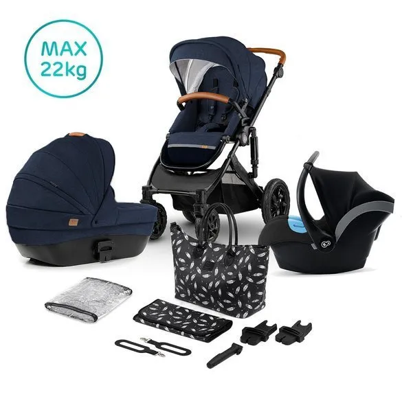 Kinderkraft Prime 3-in-1 Kinderwagen + Mommy Bag Deep Navy