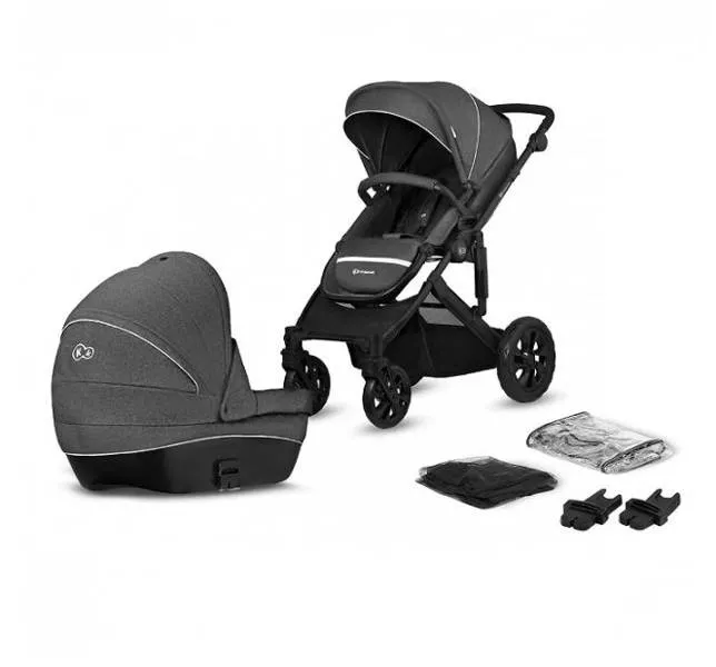 Kinderkraft Prime Lite 2-in-1 Deep Kinderwagen Schwarz Anthrazit