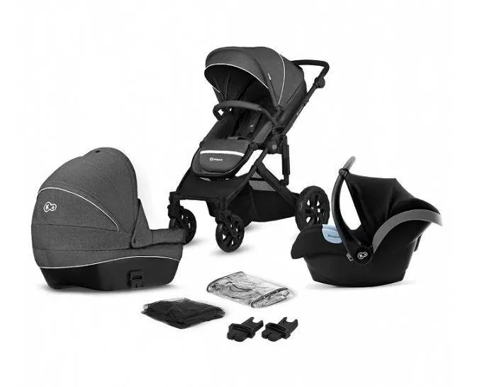 Kinderkraft Prime Lite 3-in-1 Kinderwagen Schwarz Anthrazit