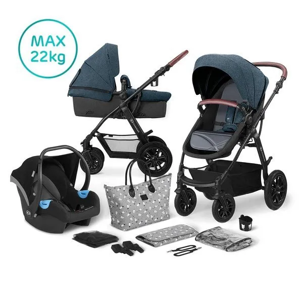 Kinderkraft XMOOV Multifunktionskinderwagen 3in1 Denim
