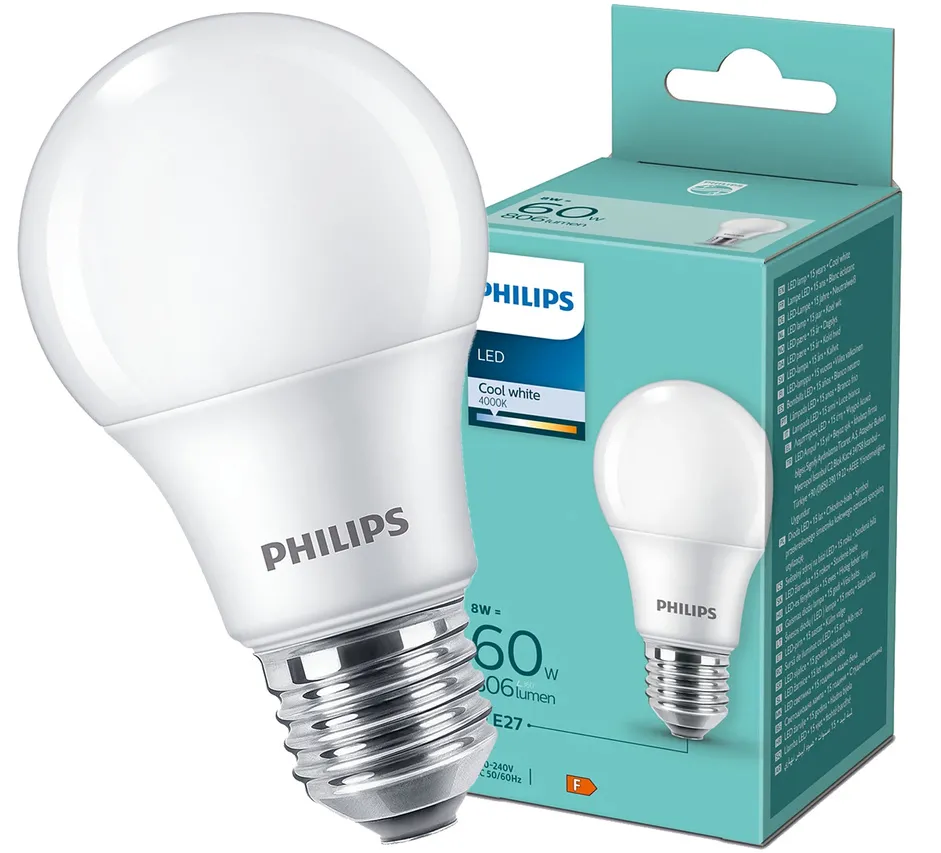 LED-Glühbirne E27 8W 4000K 806lm Philips