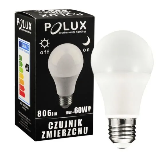 LED-Lampe A60 E27 10W 3000K 806lm mit Dämmerungssensor