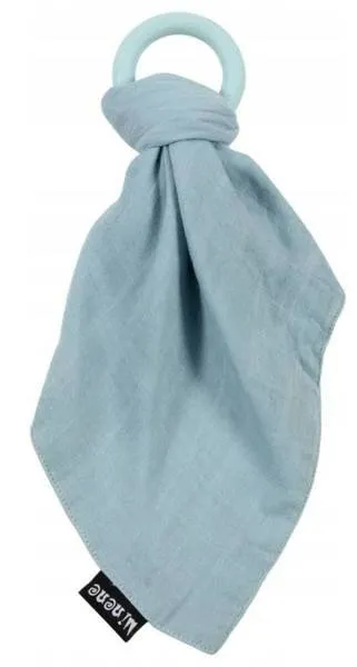 MINENE Beißring aus Silikon Hellblau