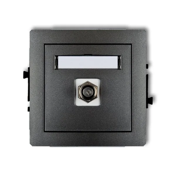 Mechanismus Antennensteckdose, einzeln, Typ F (SAT) vergoldet graphit 11DGF-1.1