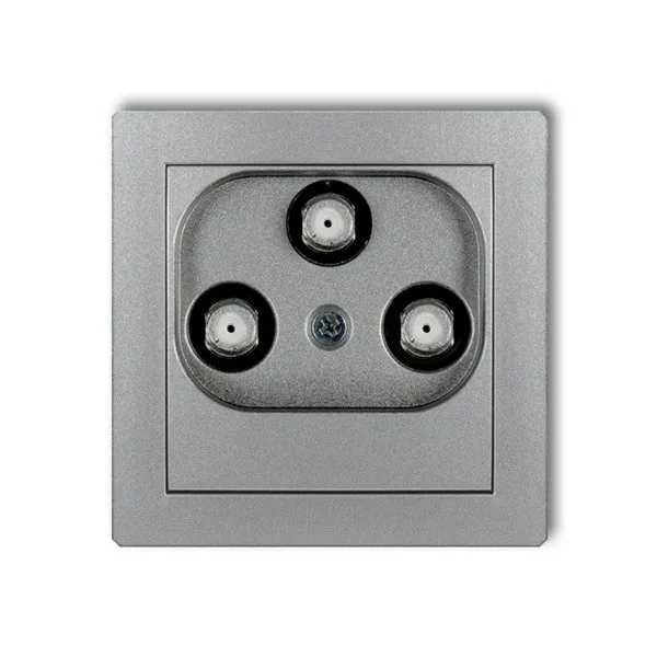 Mechanismus der 3F DATA (UPC) Multimedia-Steckdose silber 7DGMU