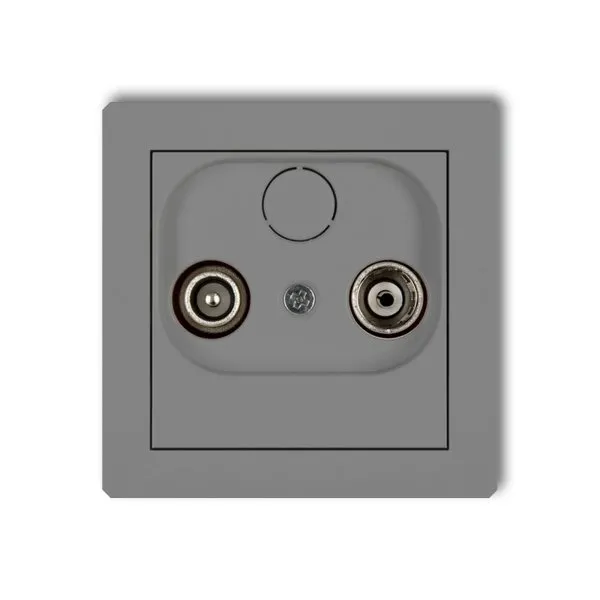 Mechanismus der Teilnehmeranschlussdose RTV-Endanschluss 2dB grau matt 27DG2K