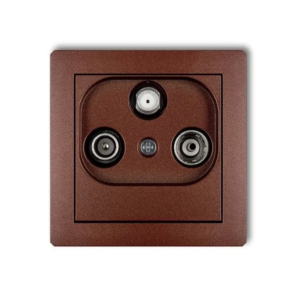 Mechanismus des Teilnehmeranschlusses RTV SAT Anschluss (2 Antenneneingänge) braun 9DGST