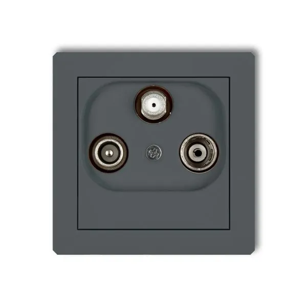 Mechanismus des Teilnehmeranschlusses RTV SAT Anschluss (2 Antenneneingänge) graphit matt 28DGST