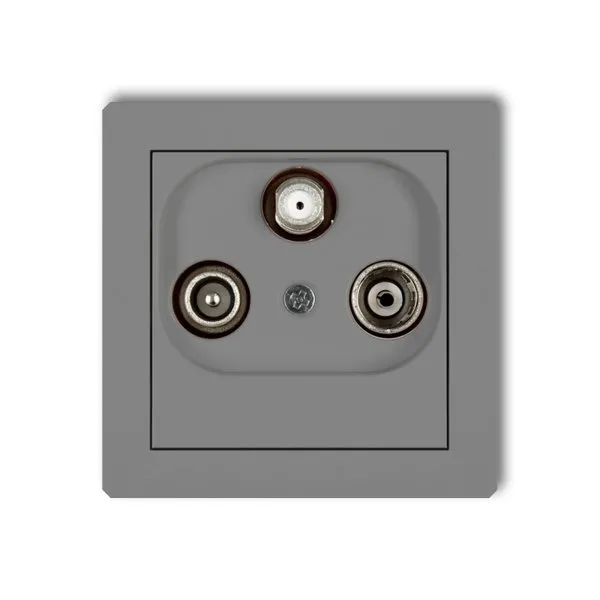 Mechanismus des Teilnehmeranschlusses RTV SAT Anschluss (2 Antenneneingänge) grau matt 27DGST