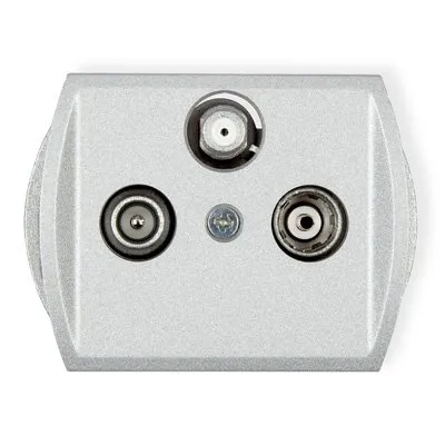 Mechanismus des Teilnehmeranschlusses RTV SAT Anschluss (2 Antenneneingänge) silber 7GST