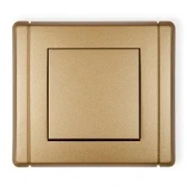 NO-Schalter, einpolig (eine Taste, ohne Piktogramm) gold 8FWP-4.1