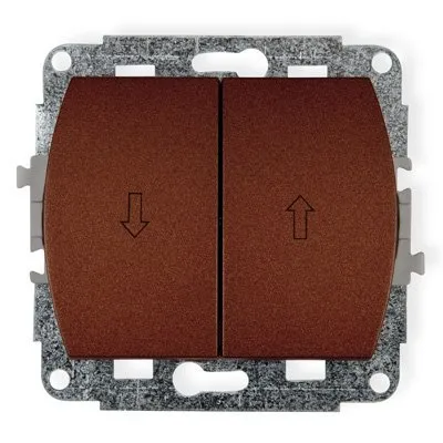 NO-Schalter für Rollläden braun metallic IP20, 10AX 250V~ (Serie/Kategorie: TREND) 9WP-8