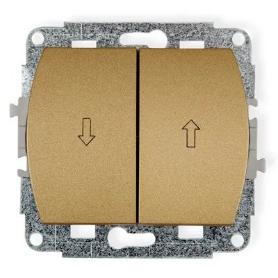 NO-Schalter für Rollläden gold metallic IP20, 10AX 250V~ (Serie/Kategorie: TREND) 8WP-8