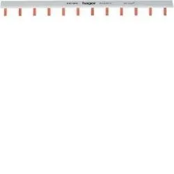 Phasenschiene mit Stiftanschluss 2polig 20 mm2 24 Module Hager KB190C