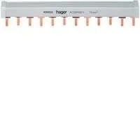 Phasenschiene mit Stiftanschluss 4polig 16 mm2 57 Module Hager KB480B