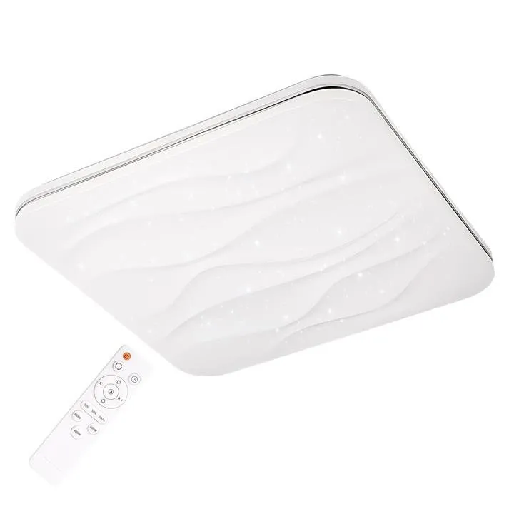 Plafond DESERT weiß LED SMD 36W 2700-6500K 4320lm 43x43cm gesteuert durch Fernbedienung 312723 Polux