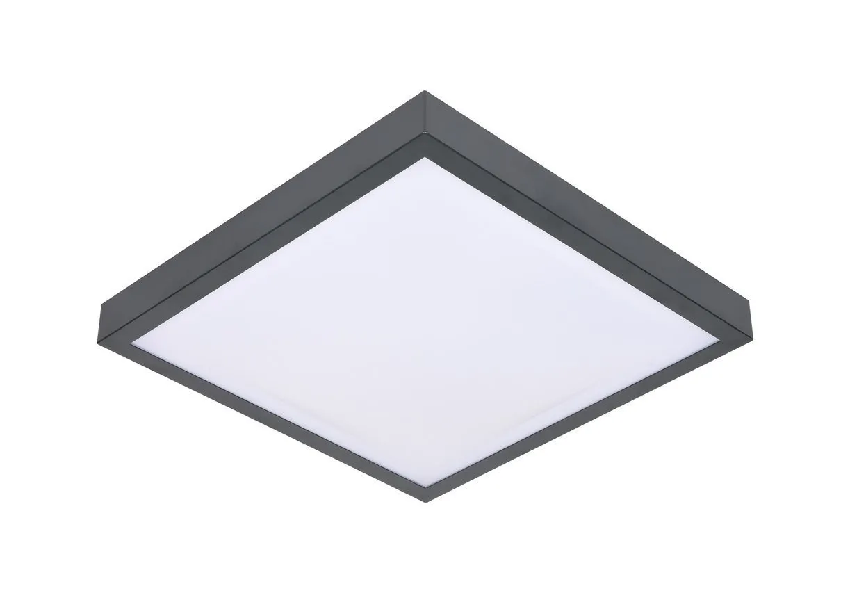 Plafond Deckenanbauleuchte quadratisch 2xE27 anthrazit